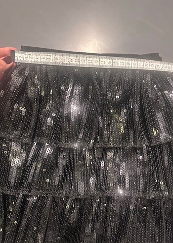 Kız Çocuk Siyah Fırfırlı  Etek - Görsel 4