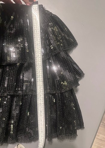 Kız Çocuk Siyah Fırfırlı  Etek - Görsel 6