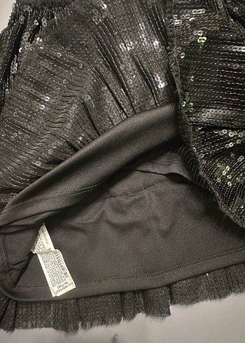 Kız Çocuk Siyah Fırfırlı  Etek - Görsel 3