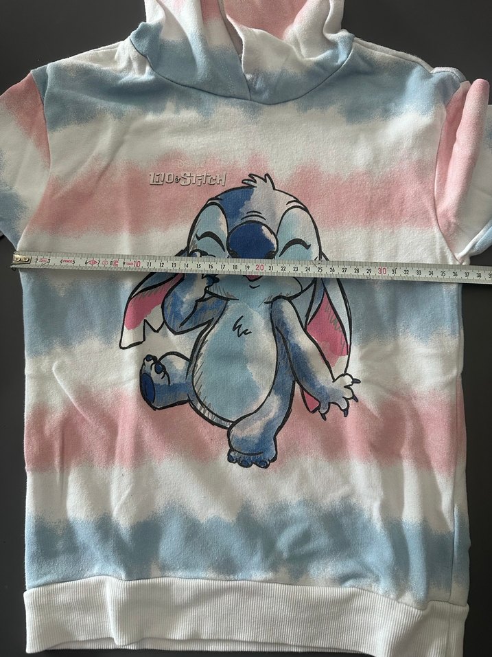 Kız Çocuk Kapüşonlu Stitch Sweatshirt - Görsel 4