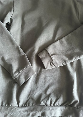 Kız Çocuk Gri Kahverengi Uzun Kollu Tül Detaylı Sweatshirt - Görsel 3