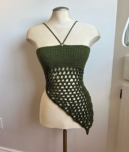 Vintage örgü crop