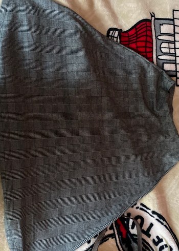 Gri Drapeli Etek - Görsel 3