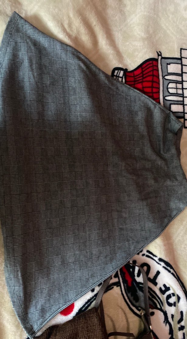 Gri Drapeli Etek - Görsel 3