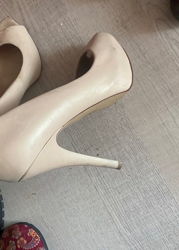 Bej Kadın Wedge Topuklu Klasik Ayakkabı - Görsel 4