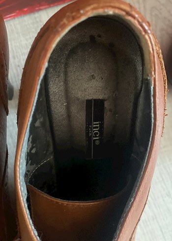 Deri Bej Bağcıklı Dolgu Topuk Kadın Ayakkabı - Görsel 2