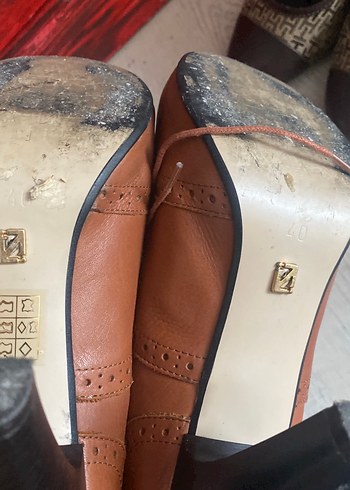 Deri Bej Bağcıklı Dolgu Topuk Kadın Ayakkabı - Görsel 4