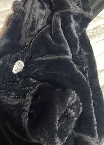 Kadın Siyah Deri Midi Mont - Görsel 3