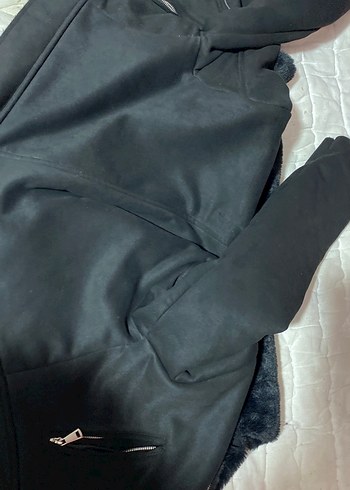 Kadın Siyah Deri Midi Mont - Görsel 7