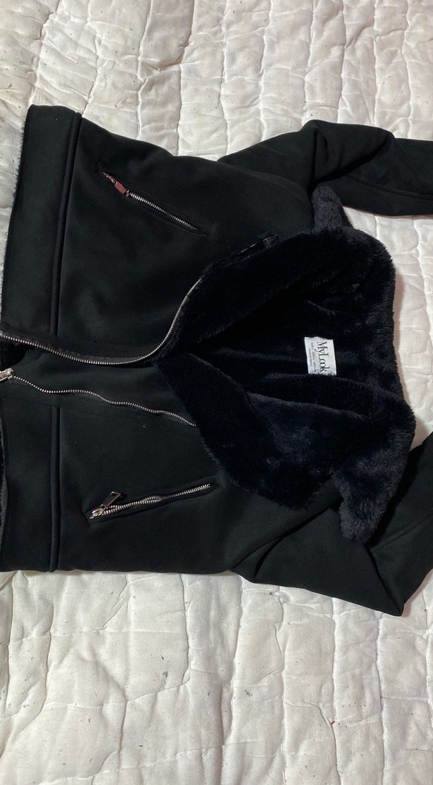 Kadın Siyah Deri Midi Mont - Görsel 4