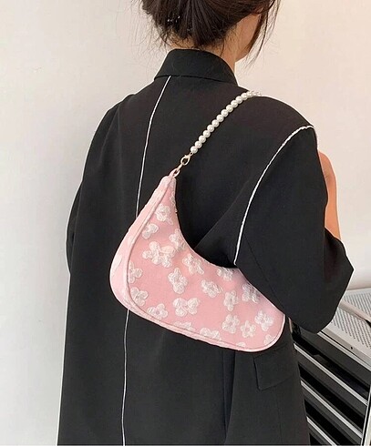 Sheinside Çiçek detaylı kol çantası