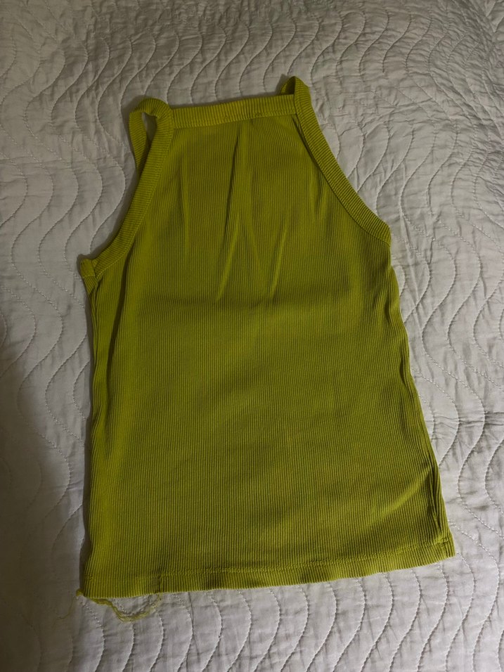 Kadın Sarı Yüksek Yakalı Kolsuz Atlet - Görsel 3