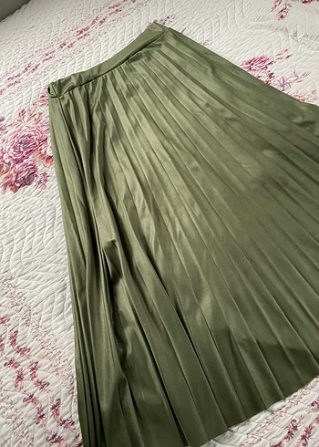 Uzun Piliseli Yeşil Bohem Etek - Görsel 4