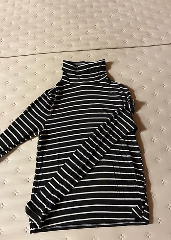 Siyah Çizgili Balıkçı Yaka Triko - Görsel 4