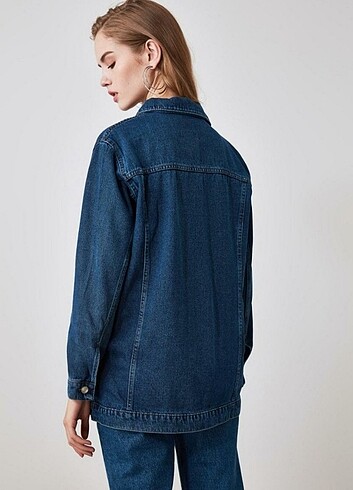 Trendyol & Milla Mavi oversize denim ceket