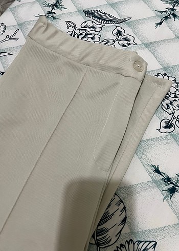 Diğer Bej Midi Kadın Kumaş Pantolon