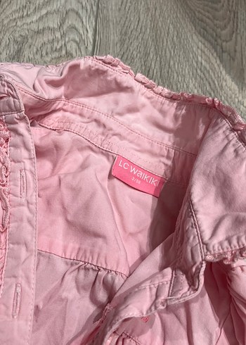 Pembe Fırfırlı Kız Gömlek - Görsel 3