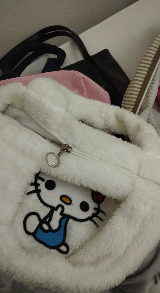 Renkli Baskılı Beyaz Çocuk çantası - Görsel 3