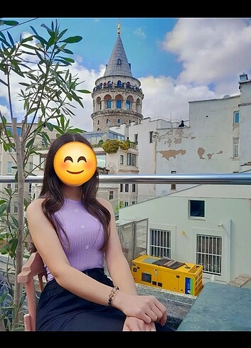 Lila Papatya Nakışlı crop