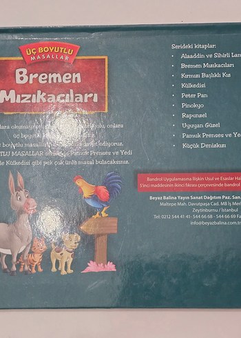 Bremen Mızıkacıları 3 Boyutlu Masal Kitabı