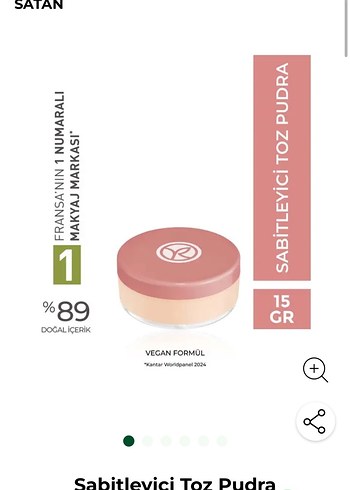 Yves Rocher Sabitleyici Toz Pudra 15 GR