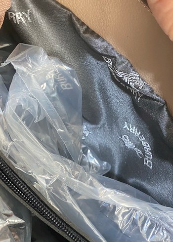 Beden kahverengi Renk Burberry Desenli Kahverengi Deri Kadın Çanta