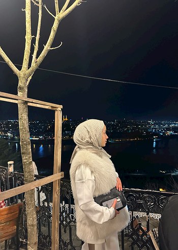 s Beden Kemerli Beyaz Kadın ikili takım