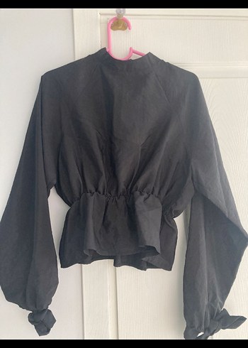 Siyah Uzun Kollu Volanlı tesettür ikili takım - Görsel 2