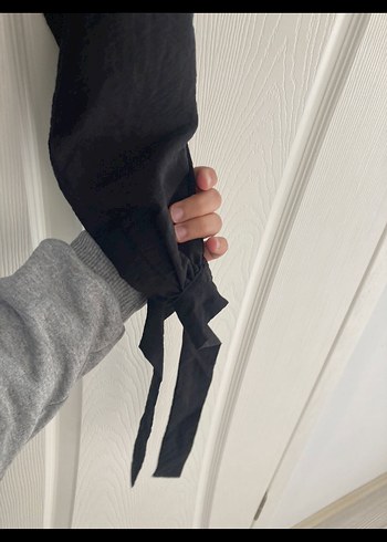 Siyah Uzun Kollu Volanlı tesettür ikili takım - Görsel 4