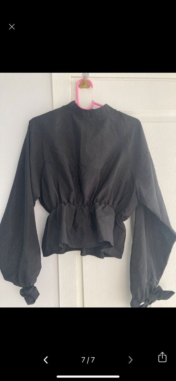 Siyah Uzun Kollu Volanlı tesettür ikili takım - Görsel 2