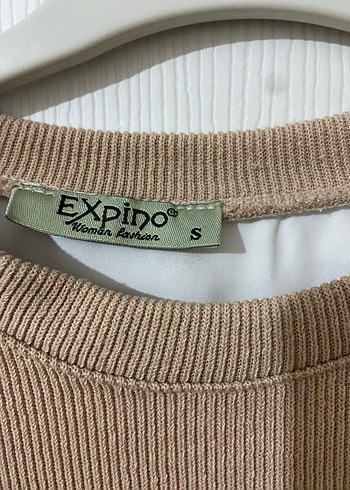 Zincir Detaylı Bej Kadın Bluz - Görsel 4