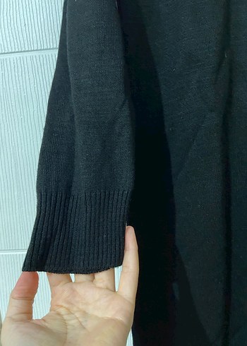 Siyah Uzun Kollu triko Tunik - Görsel 3