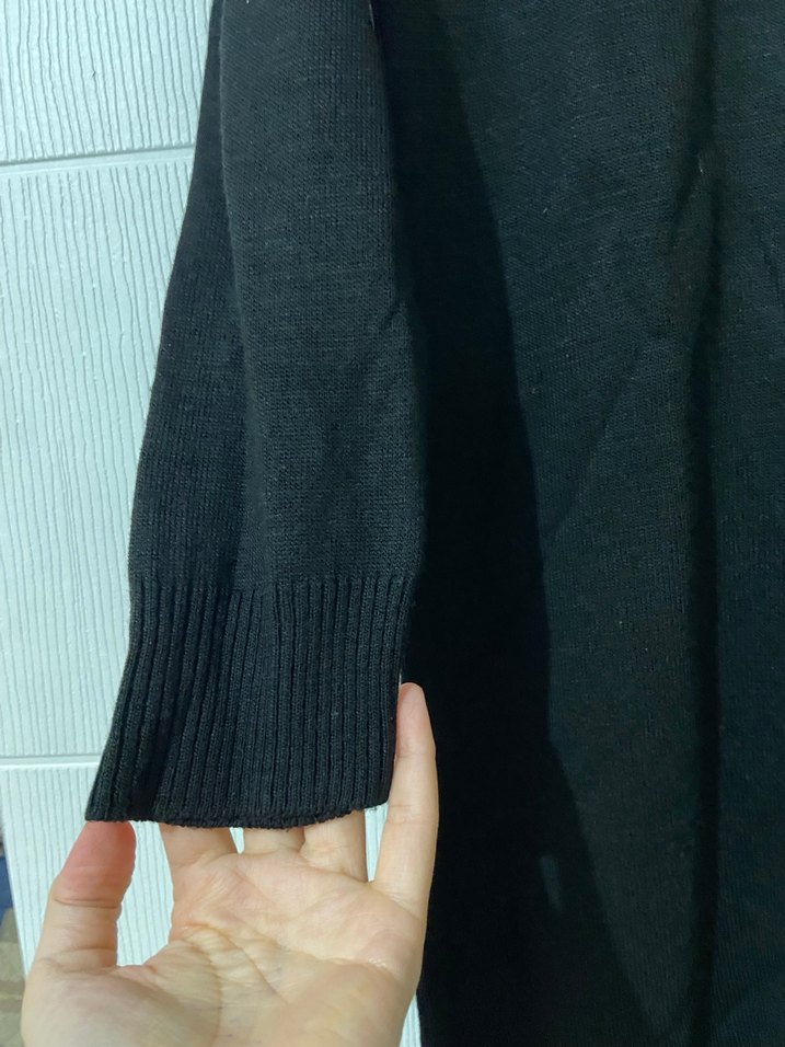 Siyah Uzun Kollu triko Tunik - Görsel 3