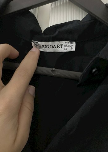 Düğmeli Siyah Keten Kadın Gömlek - Görsel 3