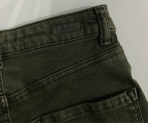 Pull and Bear Haki renk skinny pantolon