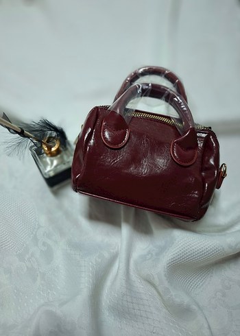 Bordo Deri Kadın Çanta zara model