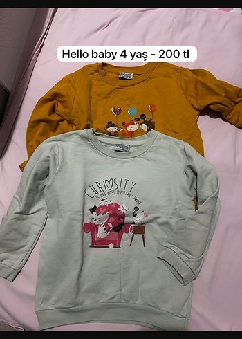 HelloBaby Kız Çocuk Sarı Baskılı Sweatshirt