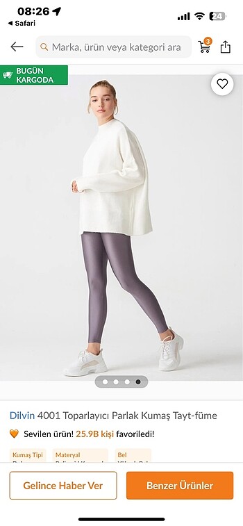 Dişçin parlak tayt - Görsel 4