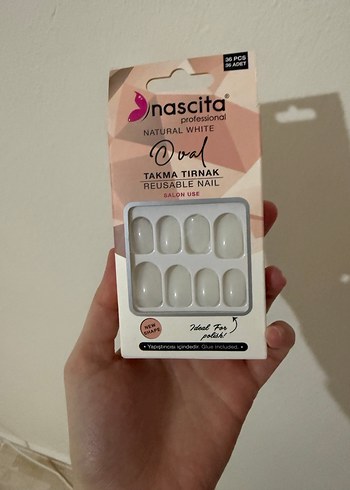 Nascita Oval Beyaz Takma Tırnak 36'lı - Görsel 3