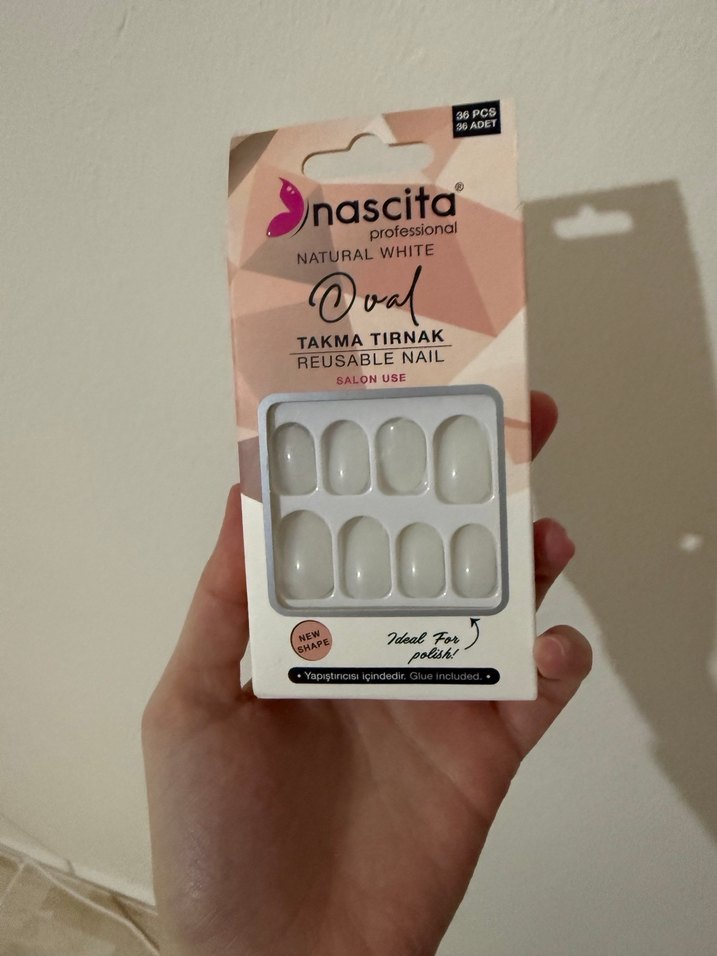Nascita Oval Beyaz Takma Tırnak 36'lı - Görsel 3