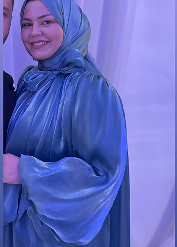 46 Beden mavi Renk Uzun Mavi Kadın Elbise