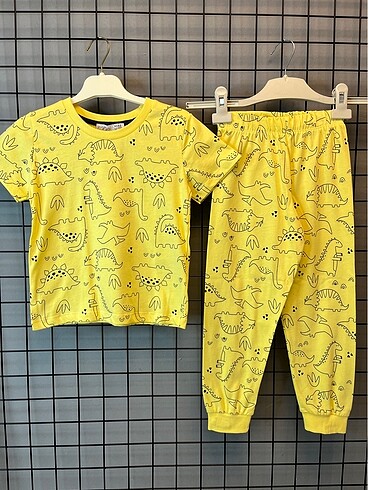 Dinazor desenli alt uzun pijama takımı