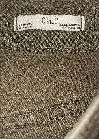 Erkek Haki Baskılı Fermuarlı Pantolon - Görsel 3