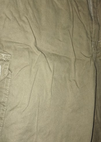 Düğmeli yeşil Pamuklu Erkek Şort - Görsel 2