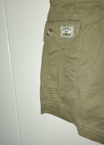 Düğmeli yeşil Pamuklu Erkek Şort - Görsel 3