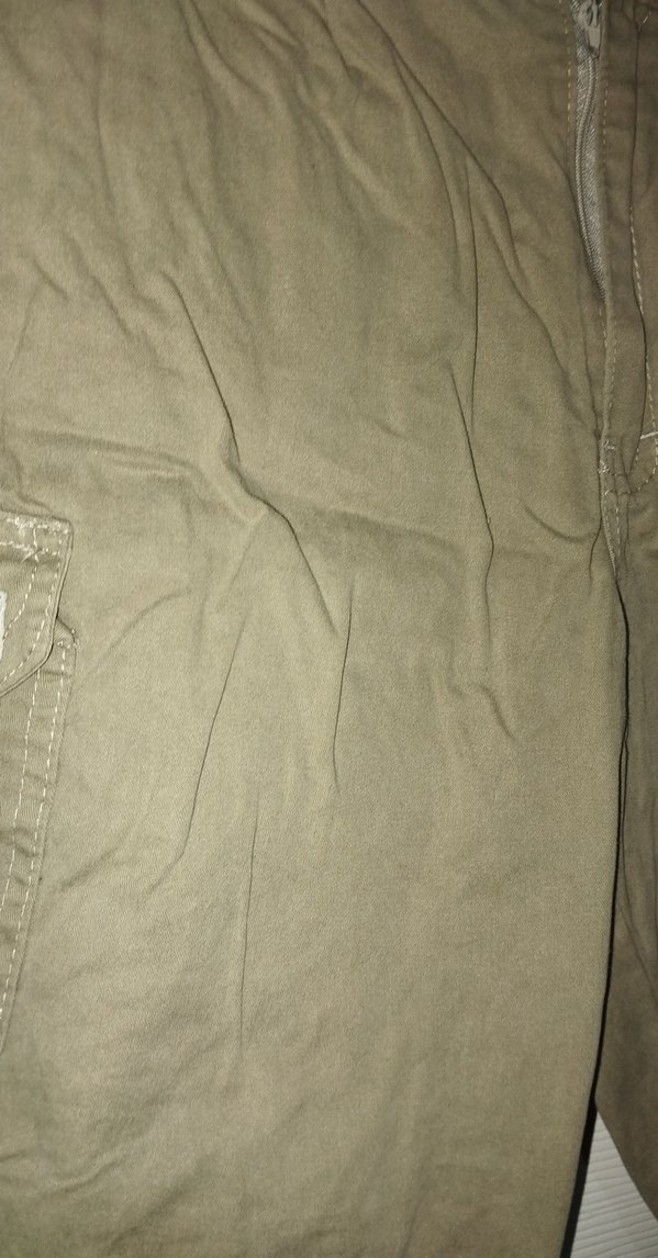 Düğmeli yeşil Pamuklu Erkek Şort - Görsel 2