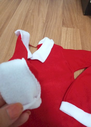 Diğer Kırmızı Uzun Kollu noel Kostümü
