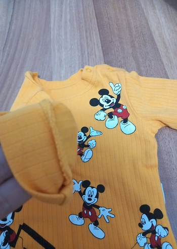 Diğer Sarı Mickey Mouse Baskılı Erkek Sweatshirt