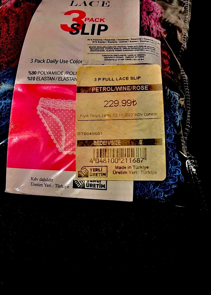 Suwen 3?lü dantelli slip külot - Görsel 4