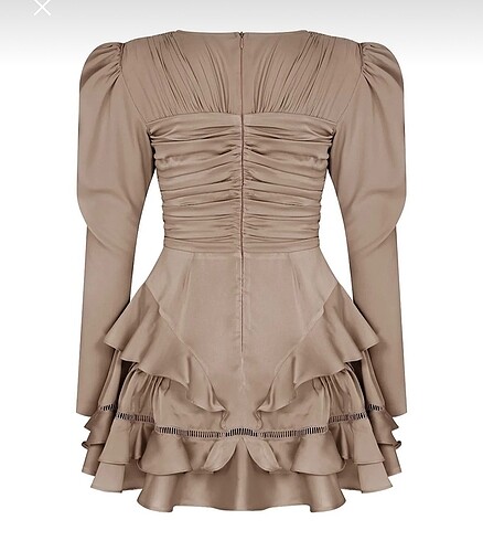 Sagaza Madrid Sagaza parisien dress krem dekolte elbise